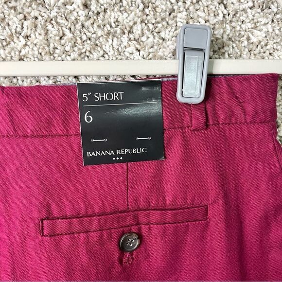 Banana Republic Shorts Women’s 6 Burgundy Red Tailored 5” NWT - Picture 5 of 7